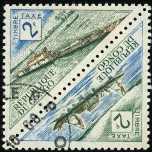 CONGO - VF/USED Sc J36a - 1961 2fr-Transportation, Pair, J36, J42 - See Descript