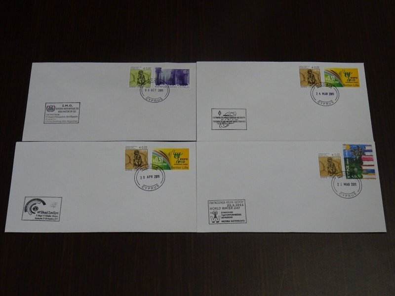 Cyprus 2011 Commemorative Covers Special Cancels 15 pcs