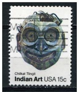 USA 1980 - Scott 1835 used- Indian Art, Chikat Tlingit Mask 