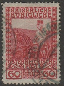 Austria 122, DEFINITIVE SET. USED. F-VF. (985)