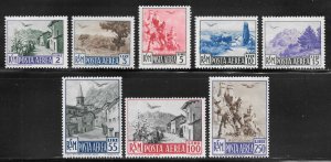 San Marino Scott C63-C70 Unused HOG - 1950 Air Post Issues - SCV $123.55
