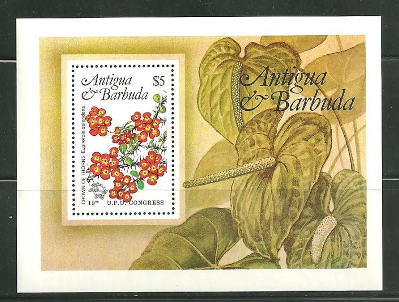 Antigua 759 MNH S/S Local Flowers