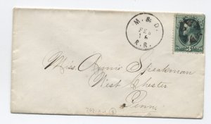 1870s M & D. R.R. 3ct banknote cover [S.2861]