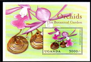 UGANDA 1643 MNH S/S SCV $5.15 BIN $3.25 ORCHIDS