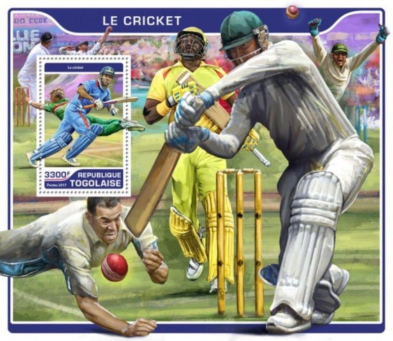 Togo - 2017 Sport of Cricket - Stamp Souvenir Sheet - TG17203b