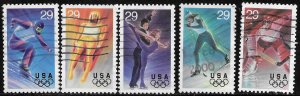 US #2807-11 Winter Olympic Sports 1994 Used set.