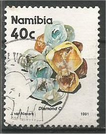 NAMIBIA, 1991, used 40c, Minerals. Scott 683