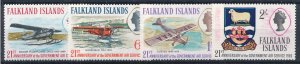 [BIN3175] Falkland Islands 1969 Aviation good set of stamps very fine MNH