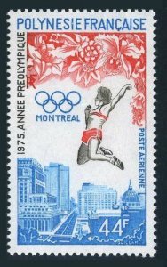 Fr Polynesia C120,MNH.Michel 201. Pre-Olympics Montreal-1976.Flowers,Athlete.