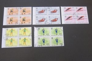 Niger 1976 Sc 347-49,C266-67 Olympic CTO BLK(4) set FU