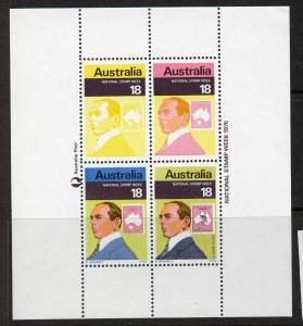 Australia 648 MNH Stamp on Stamp, Map, Kangaroo