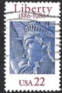 United States #2224 22¢ Statue of Liberty (1986). Used.