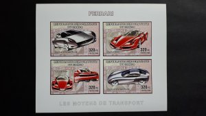 Ferrari cars - Congo 2006 - sheet + complete set of 4 ss imperf ** MNH