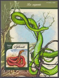2016 Djibouti 848/B172 Reptiles / Snakes 12,00 €