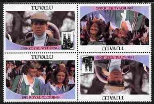 Tuvalu 1986 Royal Wedding (Andrew & Fergie) $1 perf t...