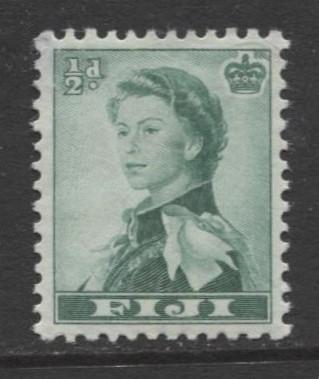 Fiji - Scott 163 - QEII - Definitive Issue- 1959 - MLH- Single 1/2p Stamp