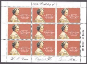 SAMOA WHOLESALE lot 1980 Queen Mother mini sheet x 11 MNH....................582