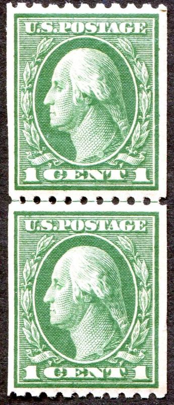 441 1c Washington VF-XF Mint NH  Guided Line Pair - SCV $18+