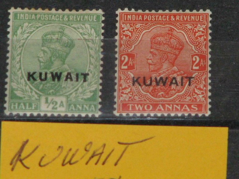 KUWAIT, SCOTT# 1 & 22, MINT HINGED 