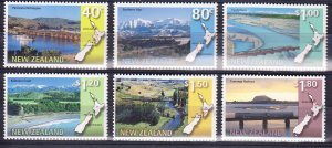 1997 New Zealand Sc #1446-51 - Train Scenes -  MNH Postage Stamp Set Cv $9