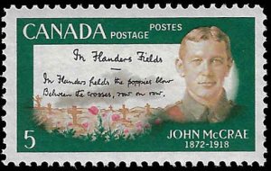 Canada #487 MNH; John McCrae - In Flander's Fields (1968)