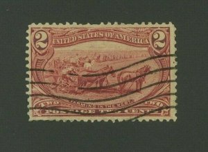 US 1898 2c copper red Farming, Scott 286 used, Value = $2.75