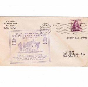 USA 1932 Sc 724 FDC William Penn United States First Day Cover