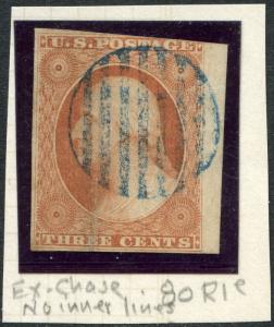 #10 VF HUGE RIGHT MARGIN WITH BLUE CANCEL POS.80R1e EX-CHASE CV $205.00 BP1436