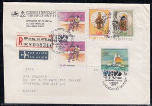 Portugal - Mar 24, 1982 Registered Cover to Canada