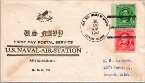 Mar Det Island Of Antigua Leeward Islands 1941 - 1st Day Postal Svc - F67887