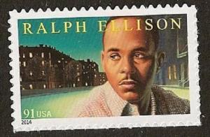 US 4866 Literary Arts Ralph Ellison 91c single (1 stamp) MNH 2014