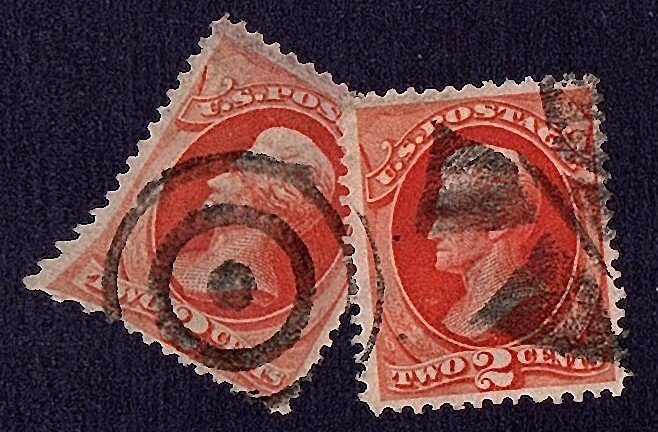 USA 1879 Scott 183 Two Fancy Cancels Only $4.75