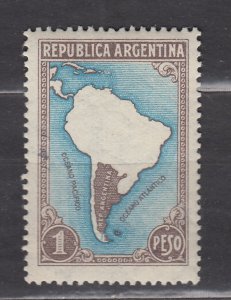 J40093 JL stamps 1935-51 argentina mlh #446 map