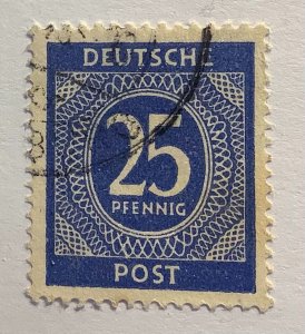 Germany 1946 Scott 545 used -  25pf, Numeral