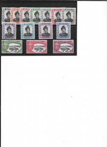 BRUNEI SG100/13 1952-8 DEFINITIVE SET MNH