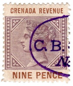 (I.B) Grenada Revenue : Duty Stamp 9d