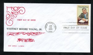 US 1875 Black Heritage - Whitney Young UA Ron Myers cachet FDC