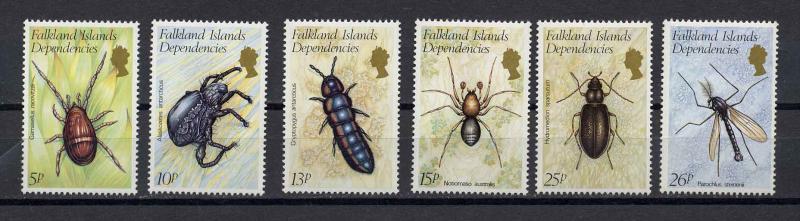 Falkland Islands Dependencies Scott 1L66-1L71 MNH! Insects!