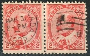 CANADA #90, USED PAIR, 1903, CAN074