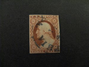 US #11A used blue cancel b24.3 2928