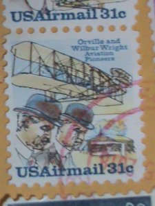 ​UNITED STATES- COMMERCIAL COVER-WITH TRACKING NUMBER & MANY  STAMPS-VERY FINE
