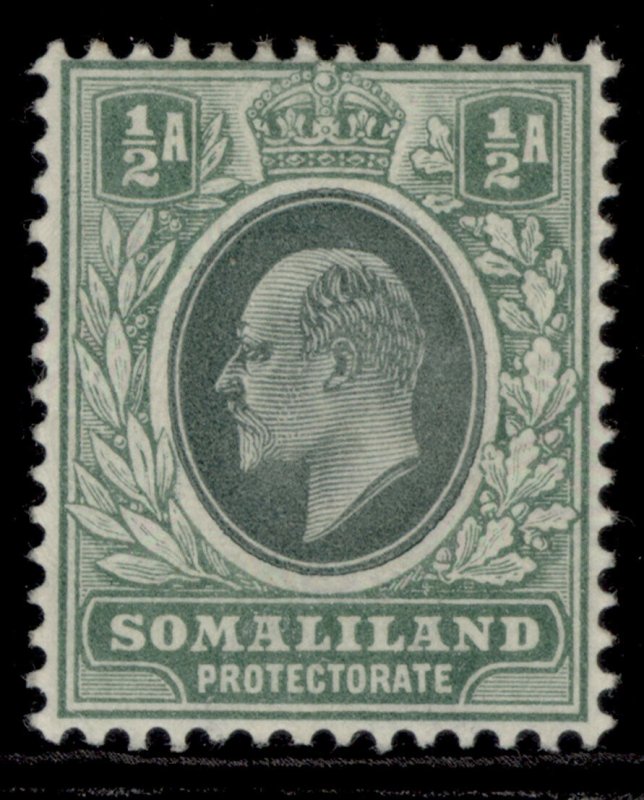 SOMALILAND PROTECTORATE EDVII SG32, ½a dull green & green, M MINT.