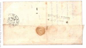 BD189 1828 GB Scotland Dumbartonshire *GLASGOW* Cover {samwells-covers}PTS