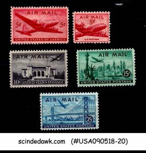 UNITED STATES - 1946-47 ROTARY PRESS PRINTING SCOTT#C32-36 5V MNH