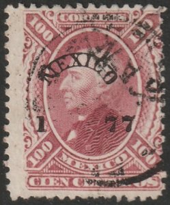 Mexico 1877 Sc 111 used Mexico 1 77 overprint