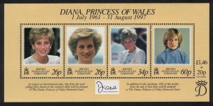 BIOT Diana Princess of Wales Commemoration MS 1998 MNH SG#MS214