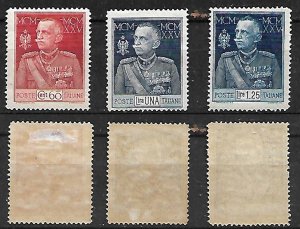 ITALY STAMPS. 1925 Sc.#175-177, MH