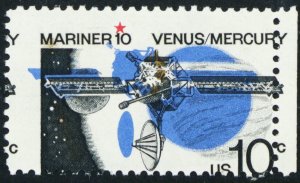 1557, MNH 10¢ Mariner MASSIVE Black Color Shift Freak Error - Stuart Katz