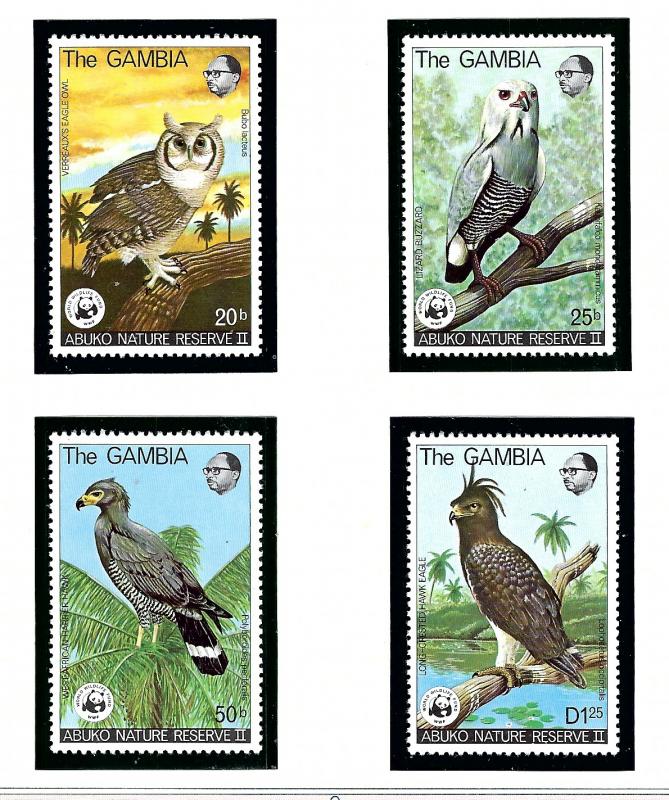 Gambia 381-84 MNH 1978 Birds of Prey 