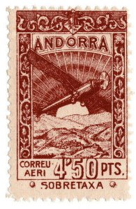 (I.B) Andorra Postal : Air Mail 4.50P